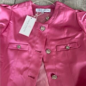 Women's Satin Pink Blazer
